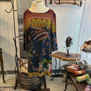 Desigual Multicolor Floral Midi Dress